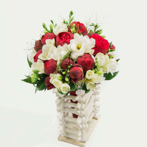 Весільний букет "Розкішне бордо"