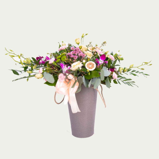 Композиція з квітів "Цитрусовий акцент"