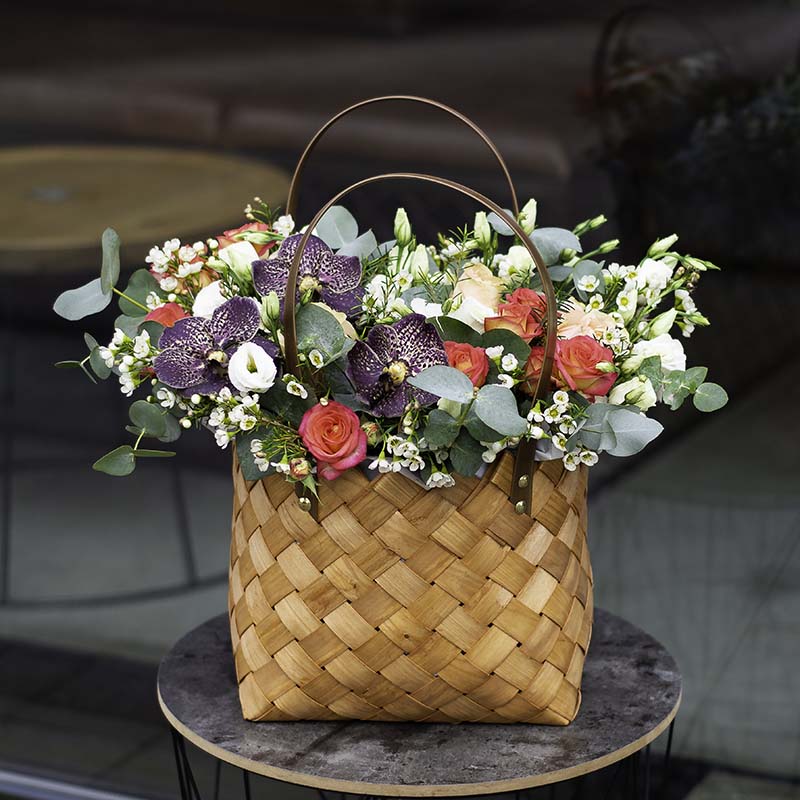 Flower basket "Autumn watercolor"
