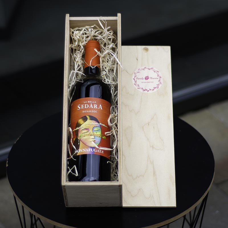 Gift set: dry red wine, Sicilian "Sedara"