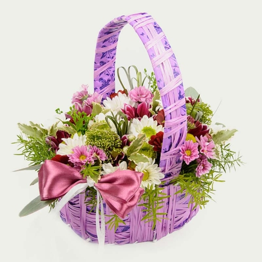 Плетений кошик "Ліловий у повітрі"