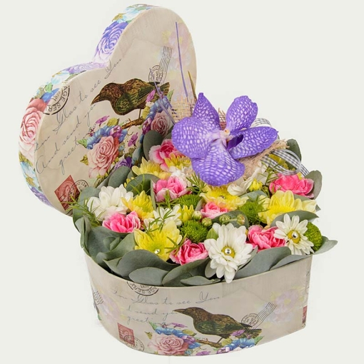 Квіткова коробка "Нотки лаванди"