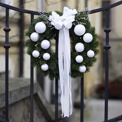 Різдвяний віночок "Снігова кулька"