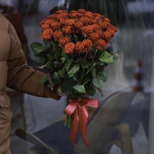 Доставка квітів Львів, Букет із 45-ти шт. троянд Ель торо "Рубін кохання"