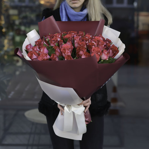 Доставка квітів Львів, Букет із 51 троянди "Пристрасне танго"