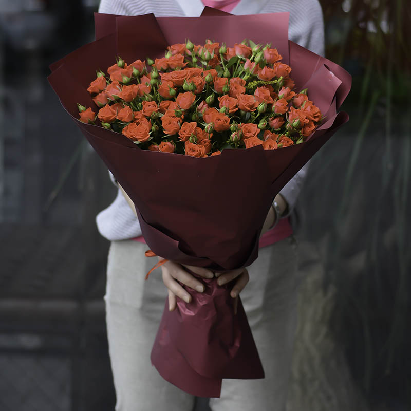 Букет "Акцент на бордо"